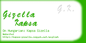 gizella kapsa business card